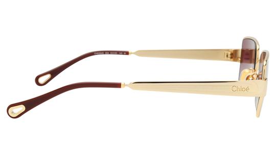 Lunettes de soleil Chloé Femme Or Rectangle ch0354s Droite