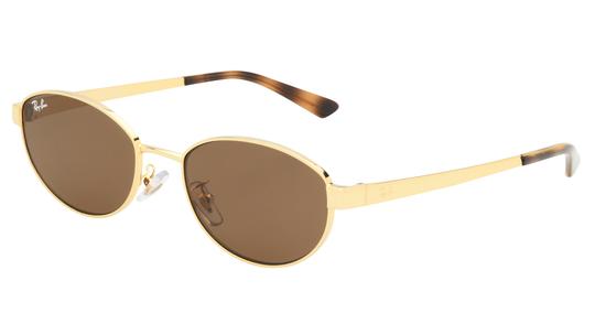 Lunettes de soleil Ray-Ban Mixte Or Ovale RB3774D Trois-Quart
