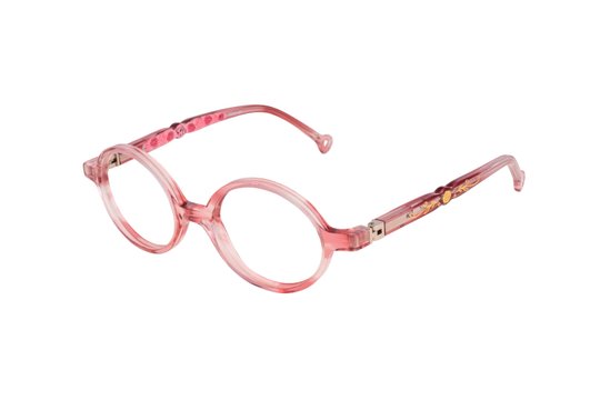 Lunettes de vue Disney Princesses Enfant Rose Ronde DPAA169 Gauche