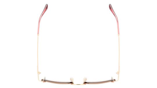 Lunettes de soleil Longchamp Femme Or Rectangle LO197S Dessus