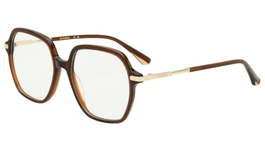 Lunettes de vue Sandro Femme Marron Rectangle sd2067 Trois-Quart