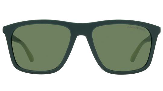 Lunettes de soleil Emporio Armani Homme Vert Rectangle EA4237 Face
