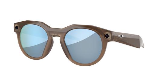 Lunettes de soleil Oakley Meta Mixte Marron Ronde Ow8002 Gauche