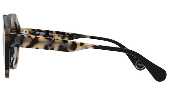 Lunettes de soleil WOOW Femme Noir Papillon Superspin Gauche