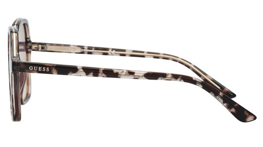 Lunettes de soleil Guess Femme Gris Carré Gu7557 Gauche