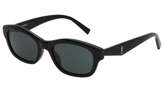 Lunettes de soleil Saint Laurent Femme Noir Rectangle sl Trois-Quart