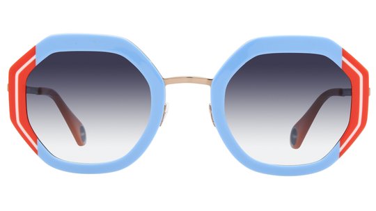 Lunettes de soleil WOOW Femme Bleu Carré Superrunner2 Face