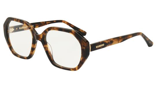 Lunettes de vue Sandro Femme Écaille Rectangle SD2066 Trois-Quart